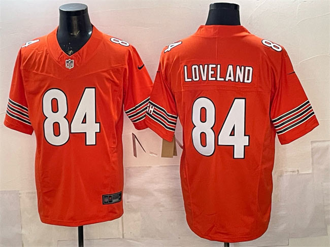 Men's Chicago Bears 84 Colston Loveland Orange 2025 Draft F.U.S.E. Vapor Untouchable Limited Stitched Football Jersey