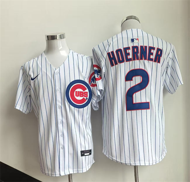 Men's Chicago Cubs 2 Alex Bregman White Cool Base Stitched Baseball Jersey