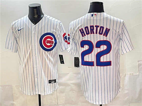 Men's Chicago Cubs 22 Cade Horton White Cool Base Stitched Baseball Jersey
