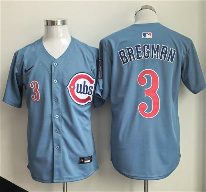 Men's Chicago Cubs 3 Alex Bregman Blue 2026 Limited Stitched Baseball Jersey
