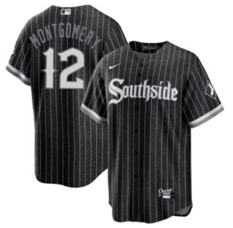 Men's Chicago White Sox 12 Colson Montgomery City Connect Cool Base Stitched Jersey