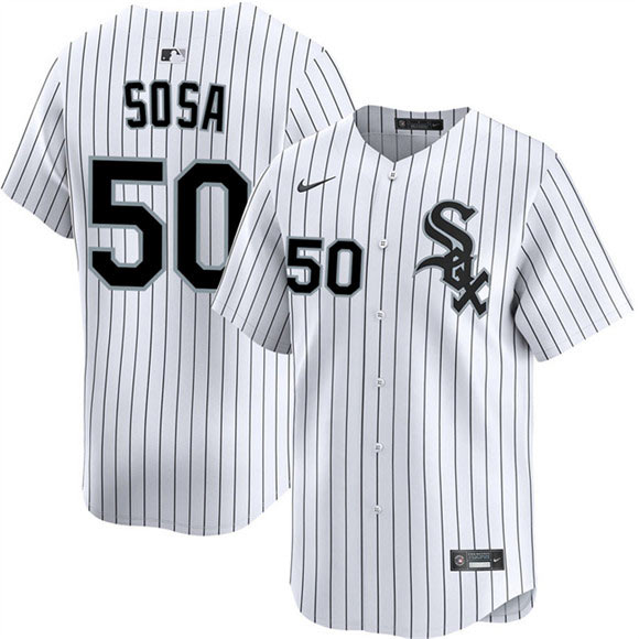 Men's Chicago White Sox 50 Lenyn Sosa White 2025 Home Limited Stitched Baseball Jersey