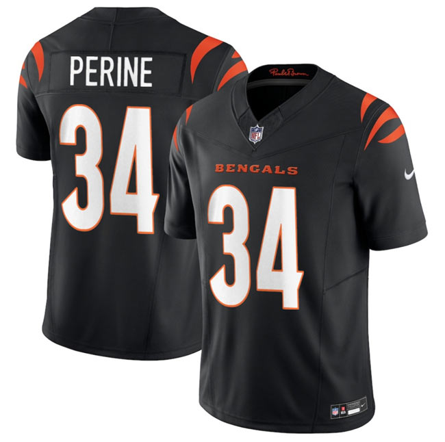 Men's Cincinnati Bengals 34 Samaje Perine Black 2025 F.U.S.E. Vapor Untouchable Limited Stitched Football Jersey