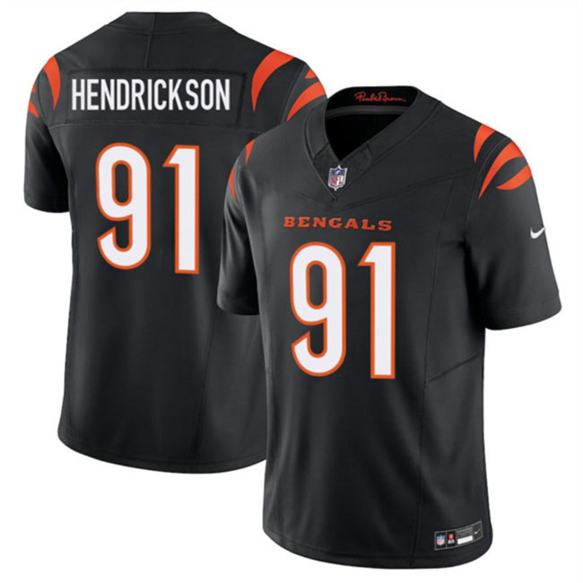 Men's Cincinnati Bengals 91 Trey Hendrickson Black 2025 F.U.S.E. Vapor Untouchable Limited Football Stitched Jersey
