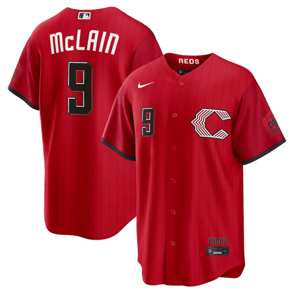 Men's Cincinnati Reds 9 Matt McLain Red 2026 City Connect Stadium Stitched Baseball Jersey
