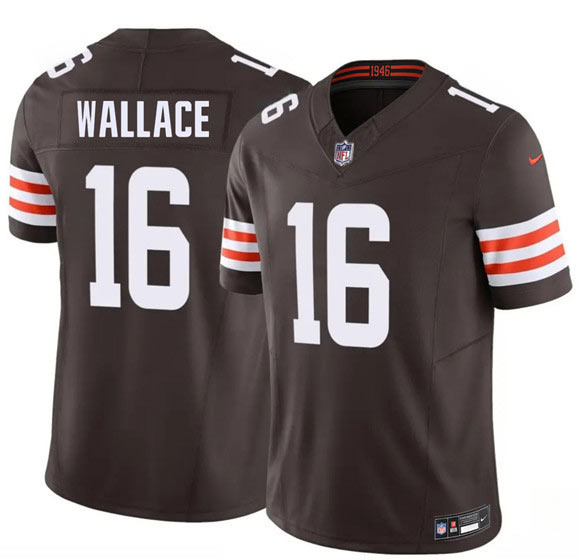 Men's Cleveland Browns 16 Tylan Wallace Brown 2026 F.U.S.E. Vapor Limited Football Stitched Jersey