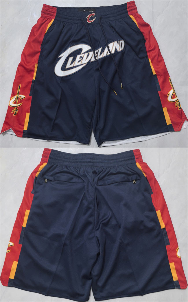 Men's Cleveland Cavaliers Navy Shorts(Run Small)