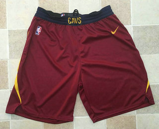 Men's Cleveland Cavaliers Red 2017 2018 Swingman Stitched NBA Shorts