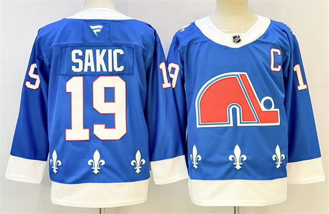 Men's Colorado Avalanche 19 Joe Sakic Blue 2025 Stitched With C Patch Hockey Jersey