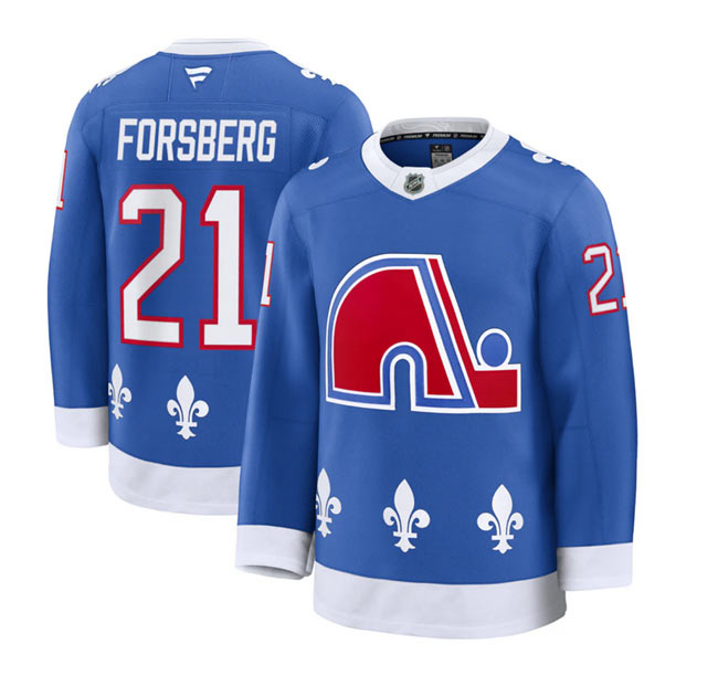 Men's Colorado Avalanche 21 Peter Forsberg Blue 2025 Alternate Stitched Jersey