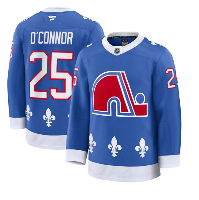 Men's Colorado Avalanche 25 Logan O'Connor Blue 2025 Alternate Stitched Jersey