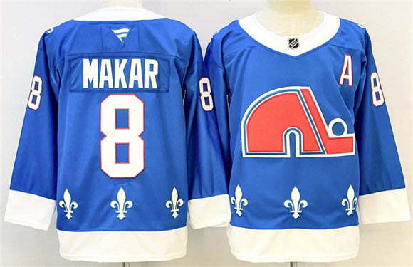 Men's Colorado Avalanche 8 Cale Makar Blue 2025 26 With A Patch Alternate Stitched Jersey