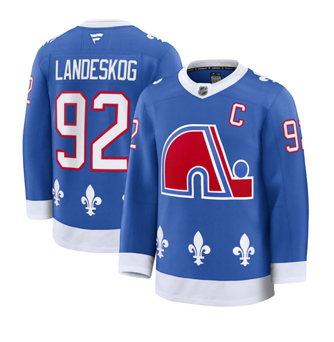 Men's Colorado Avalanche 92 Gabriel Landeskog Blue 2025 With C Patch Alternate Stitched Jersey
