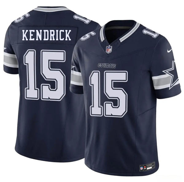 Men's Dallas Cowboys 15 Derion Kendrick Navy 2026 F.U.S.E Vapor Untouchable Limited Stitched Football Jersey