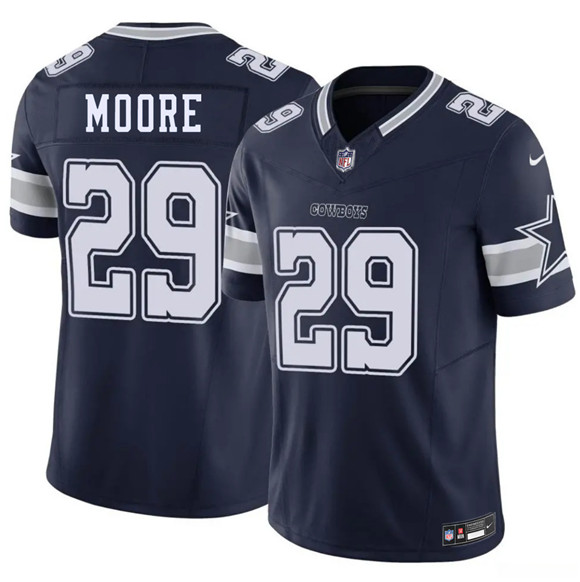 Men's Dallas Cowboys 29 Devin Moore Navy 2026 Draft F.U.S.E Vapor Untouchable Limited Stitched Football Jersey