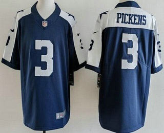Men's Dallas Cowboys 3 George Pickens Limited Navy Alternate Vapor Jersey