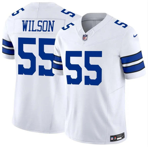 Men's Dallas Cowboys 55 Logan Wilson White 2025 F.U.S.E Vapor Untouchable Limited Football Stitched Jersey