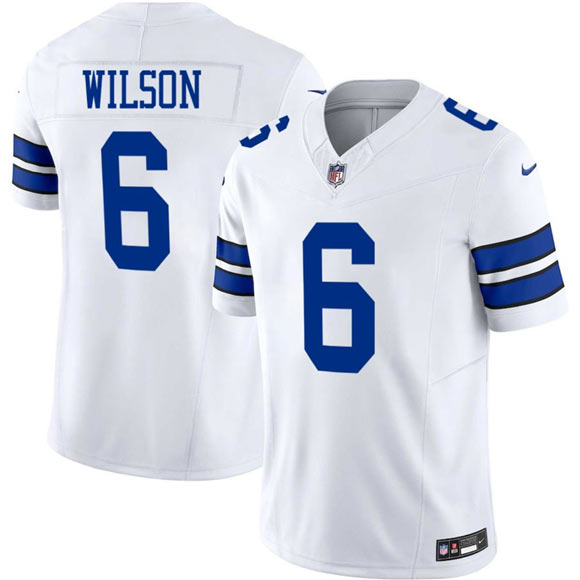 Men's Dallas Cowboys 6 Donovan Wilson White 2025 F.U.S