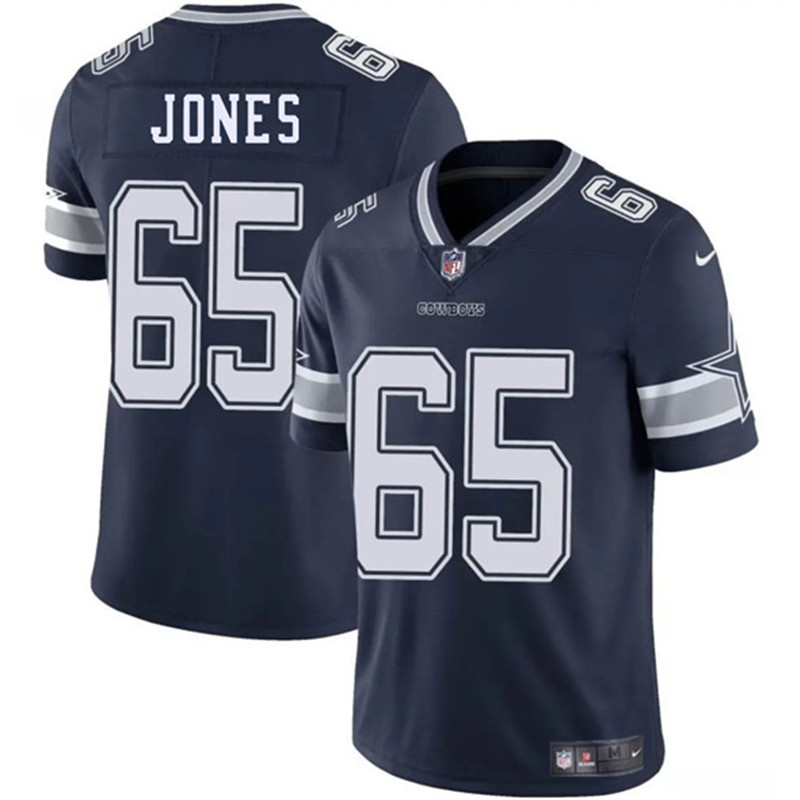 Men's Dallas Cowboys 65 Robert Jones Navy 2025 Vapor Untouchable Limited Football Stitched Jersey