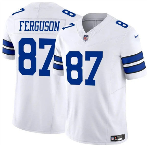 Men's Dallas Cowboys 87 Jake Ferguson White 2025 F.U.S.E Vapor Untouchable Limited Football Stitched Jersey