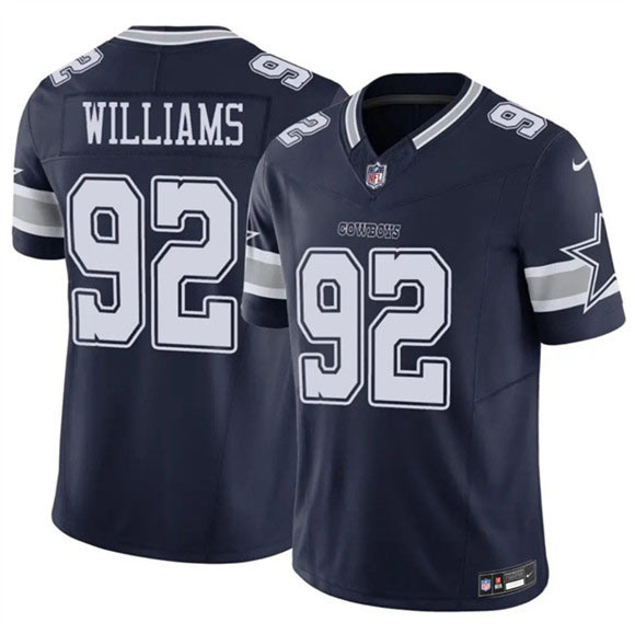 Men's Dallas Cowboys 92 Quinnen Williams Navy 2025 F.U.S.E Vapor Untouchable Limited Football Stitched Jersey