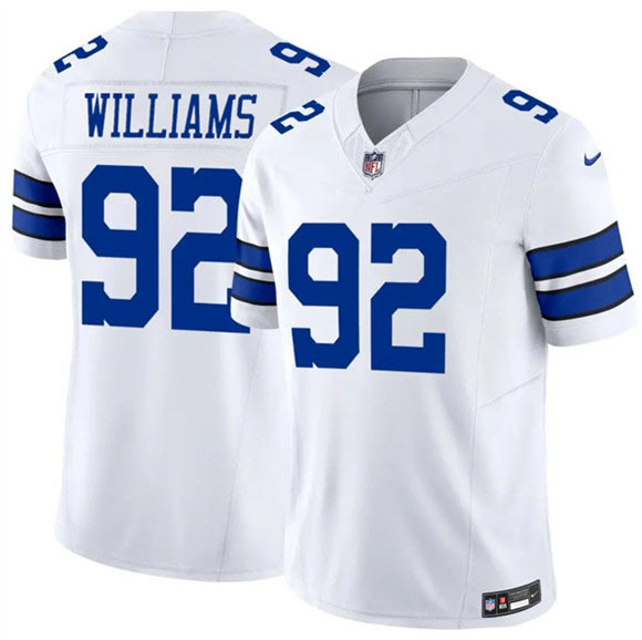 Men's Dallas Cowboys 92 Quinnen Williams White 2025 F.U.S.E Vapor Untouchable Limited Football Stitched Jersey