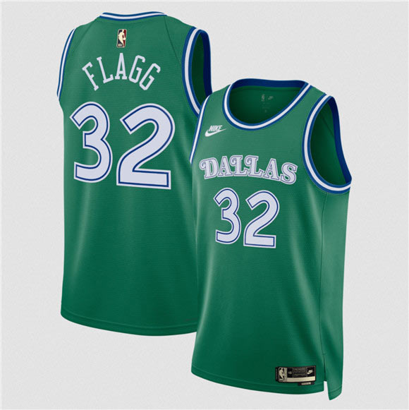 Men's Dallas Mavericks 32 Cooper Flagg Green 2025 Classic Edition Stitched Basketball Jersey