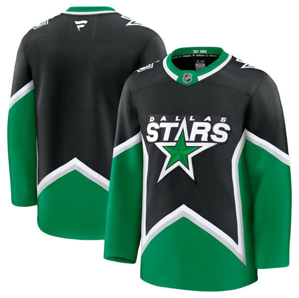 Men's Dallas Stars Blank Black 2025 26 Alternate Stitched Hockey Jersey