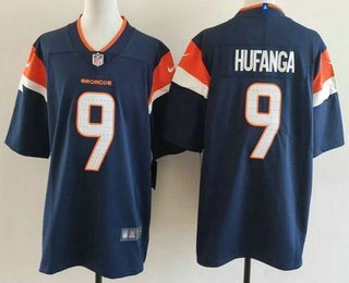 Men's Denver Broncos 9 Talanoa Hufanga Limited Navy Vapor Jersey