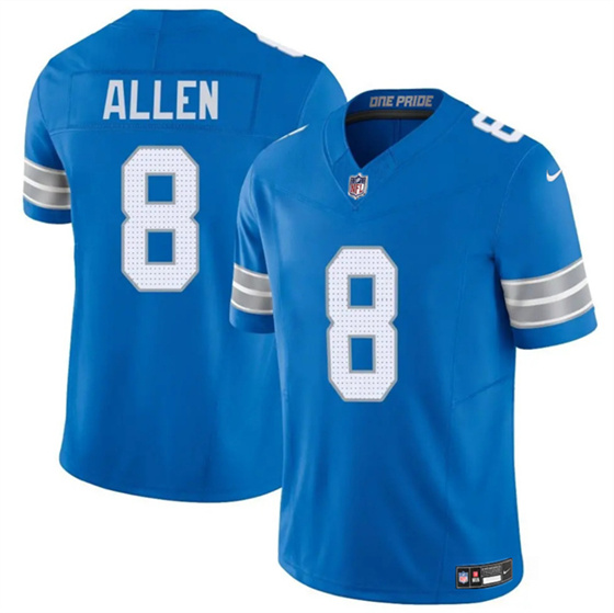 Men's Detroit Lions 8 Kyle Allen Blue 2025 F.U.S.E. Vapor Limited Football Stitched Jersey