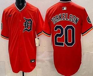 Men's Detroit Tigers 20 Spencer Torkelson Orange Limited Jersey