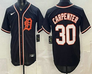 Men's Detroit Tigers 30 Kerry Carpenter 2026 Black Fashion Cool Base Jersey