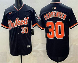 Men's Detroit Tigers 30 Kerry Carpenter Navy Limited Jersey