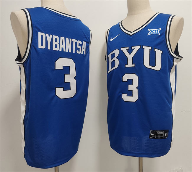 Men's Duke Blue Devils 3 AJ Dybantsa Blue Stitched Basketball Jersey