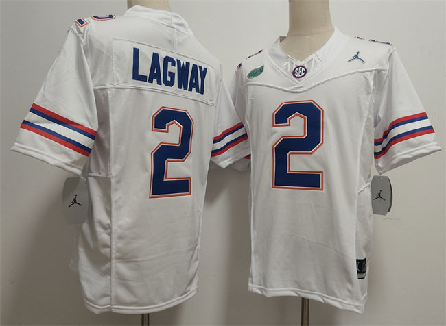 Men's Florida Gators 2 DJ Lagway White F.U.S.E. Stitched Jersey
