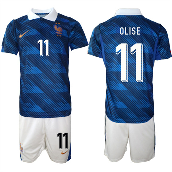 Men's France 11 OLISE National Team FIFA x World Cup 2026 Home On Field Jersey