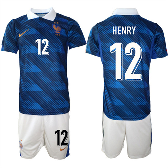 Men's France 12 HENRY National Team FIFA x World Cup 2026 Home On Field Jersey