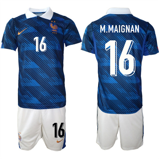 Men's France 16 M.MAIGNAN National Team FIFA x World Cup 2026 Home On Field Jersey