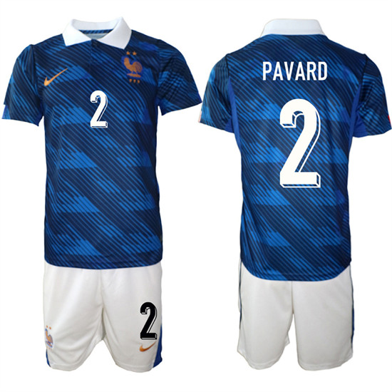 Men's France 2 PAVARD National Team FIFA x World Cup 2026 Home On Field Jersey