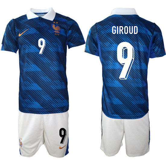 Men's France 9 GIROUD National Team FIFA x World Cup 2026 Home On Field Jersey