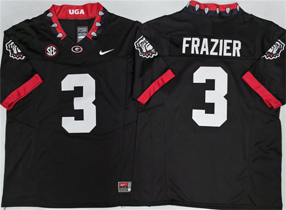 Men's Georgia Bulldogs 3 Nate Frazier Black 2025 F.U.S.E. Stitched Jersey