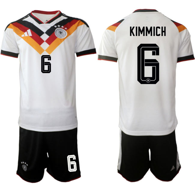 Men's Germany 6 Joshua Kimmich White 2025 26 Home Soccer Jersey Suit