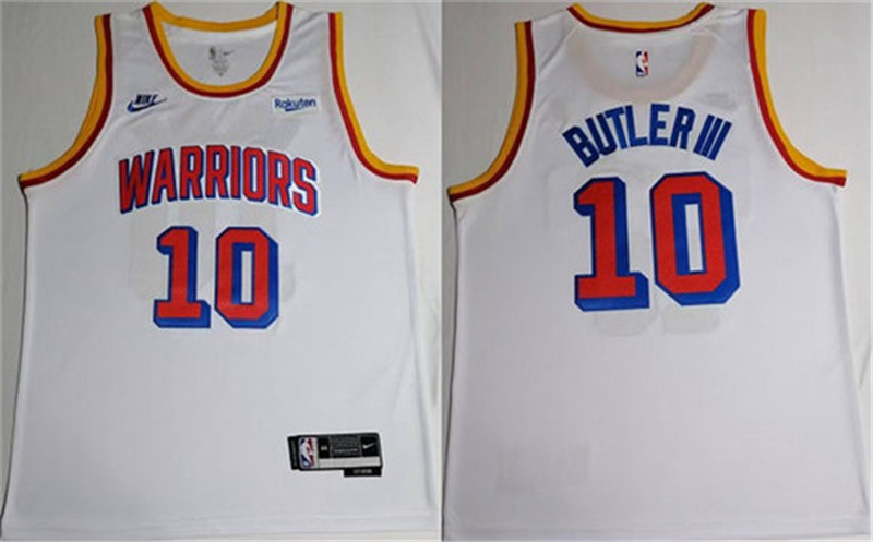 Men's Golden State Warriors 10 Jimmy Bulter III White 2025 Classic Edition Swingman Stitched Basketball Jersey