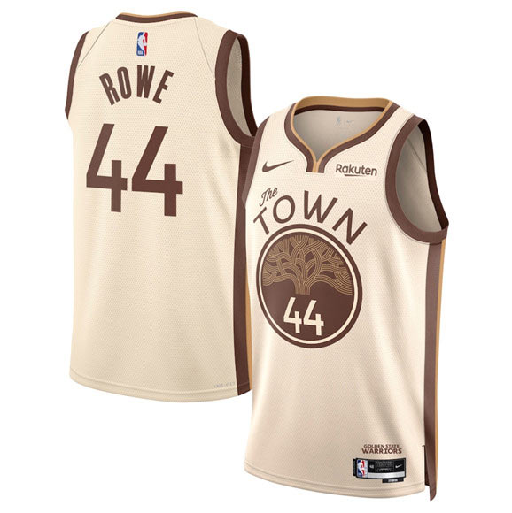Men's Golden State Warriors 44 Jackson Rowe Tan 2025 26 City Edition Stitched Basketball Jersey