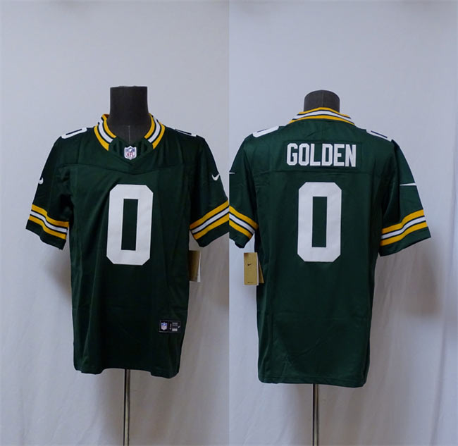 Men's Green Bay Packers 0 Matthew Golden Green Vapor 2025 F.U.S.E. Limited Football Stitched Jersey