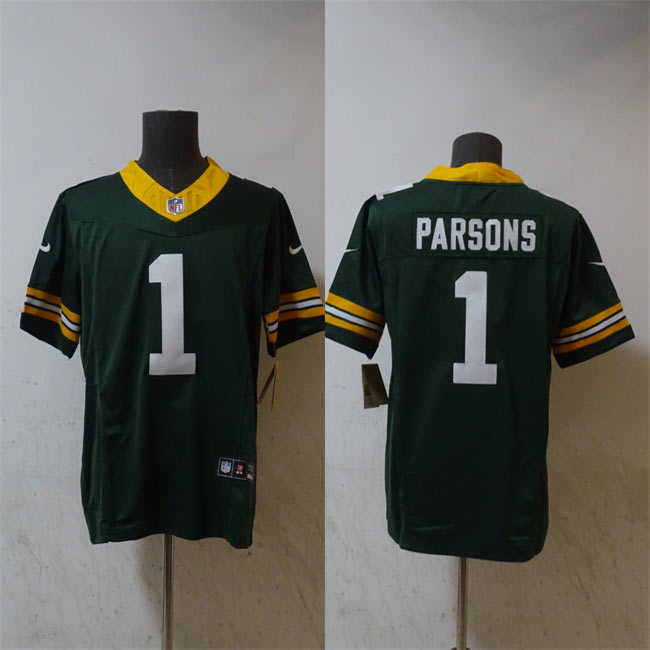 Men's Green Bay Packers 1 Micah Parsons Green Vapor 2025 F.U.S.E. Limited Stitched Football Jersey