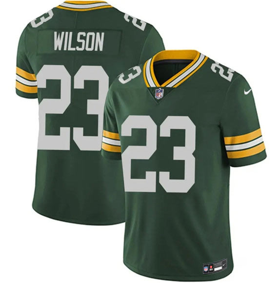 Men's Green Bay Packers 23 Emanuel Wilson Green 2025 Vapor Untouchable Limited Football Stitched Jersey