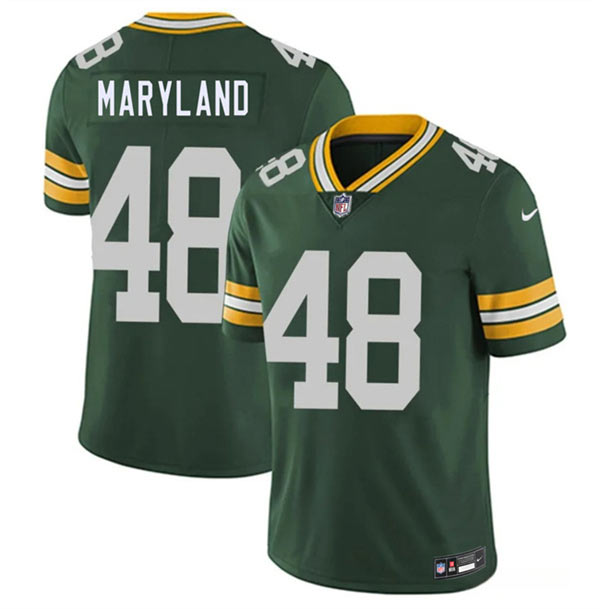 Men's Green Bay Packers 48 RJ Maryland Green 2026 Draft Vapor Untouchable Limited Football Stitched Jersey