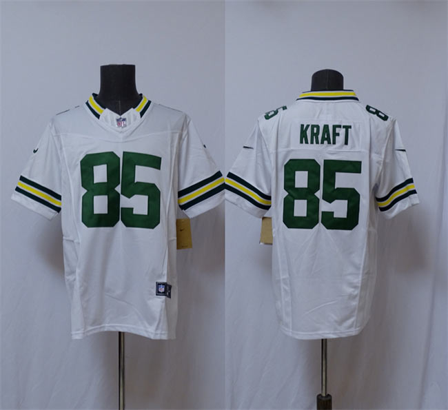 Men's Green Bay Packers 85 Tucker Kraft White Vapor 2025 F.U.S.E. Limited Football Stitched Jersey