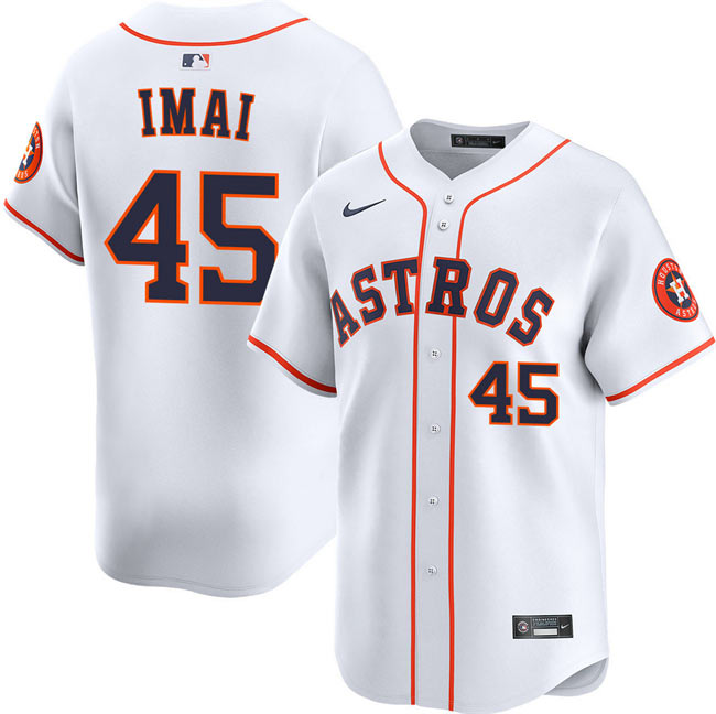 Men's Houston Astros 45 Tatsuya Imai White 2026 Home Limited Stitched Baseball Jersey